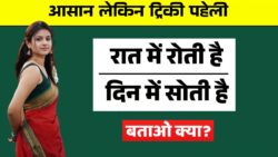 आसान लेकिन ट्रिकी पहेली, रात में रोती है दिन में सोती है बताओ क्या? Paheliyan in Hindi